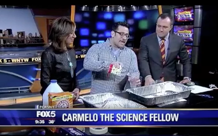 Carmelo Piazza of Brooklyn Science Spot demonstrating science experience
