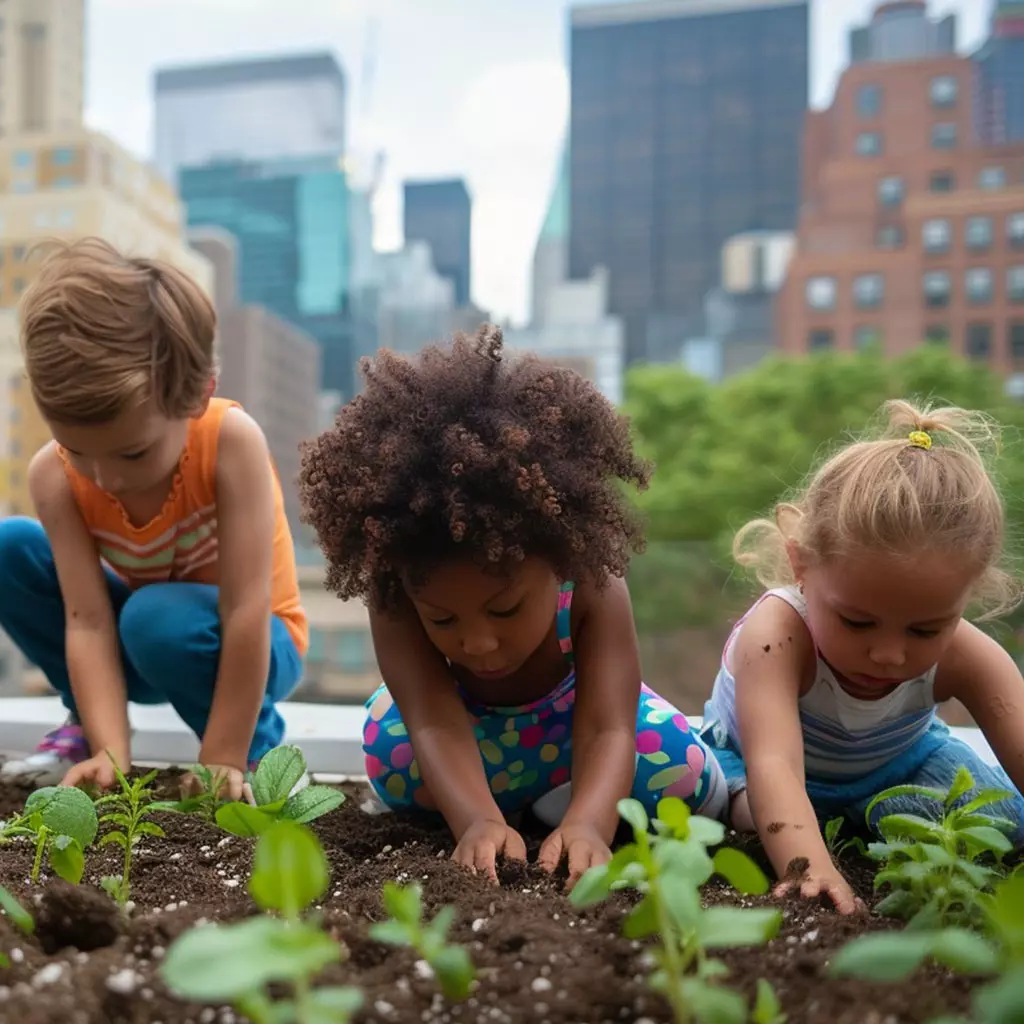 Kids discovering plants, trees, and wildlife during hands-on outdoor science activities